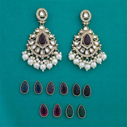 Indo Western Changeable Earring with Mehndi Plating