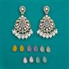 Indo Western Changeable Earring with Mehndi Plating