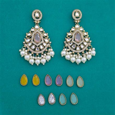 Indo Western Changeable Earring with Mehndi Plating