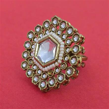 Indo Western Adjustable Ring With Mehndi Plating