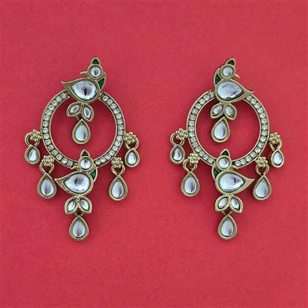 Indo Western Classic Earring with Mehndi Plating