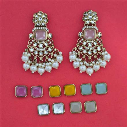 Indo Western Changeable Earring with Mehndi Plating