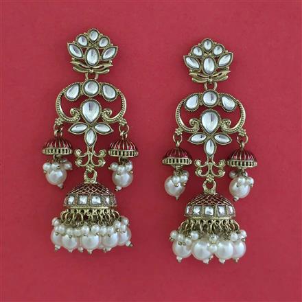 Indo Western Jhumki with Mehndi Plating