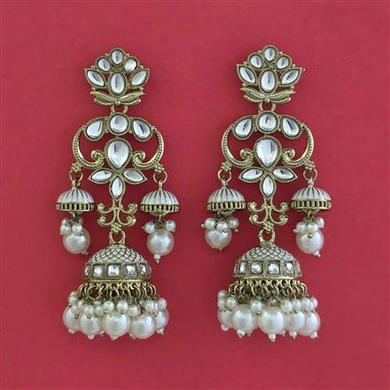 Indo Western Jhumki with Mehndi Plating