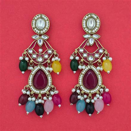 Indo Western Classic Earring with Mehndi Plating