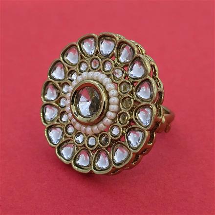 Indo Western Adjustable Ring With Mehndi Plating