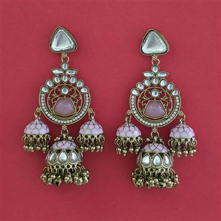 Indo Western Jhumki with Mehndi Plating