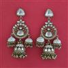 Indo Western Jhumki with Mehndi Plating
