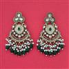 Indo Western Moti Earring with Mehndi Plating