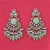 Indo Western Moti Earring with Mehndi Plating