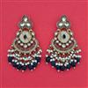Indo Western Moti Earring with Mehndi Plating