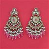 Indo Western Moti Earring with Mehndi Plating