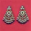 Indo Western Moti Earring with Mehndi Plating