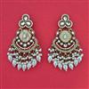 Indo Western Moti Earring with Mehndi Plating