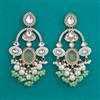 Indo Western Long Earring with Mehndi Plating