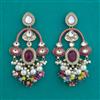 Indo Western Long Earring with Mehndi Plating