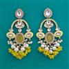 Indo Western Long Earring with Mehndi Plating