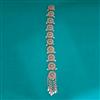 Indo Western Moti Hair Brooch With Mehndi Plating