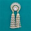 Indo Western Moti Hair Brooch With Gold Plating