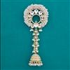 Indo Western Moti Hair Brooch With Gold Plating