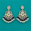 Indo Western Mother Of Pearl Earring with Mehndi Plating