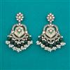 Indo Western Mother Of Pearl Earring with Mehndi Plating