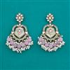 Indo Western Mother Of Pearl Earring with Mehndi Plating