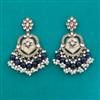 Indo Western Mother Of Pearl Earring with Mehndi Plating