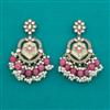Indo Western Mother Of Pearl Earring with Mehndi Plating