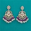 Indo Western Mother Of Pearl Earring with Mehndi Plating
