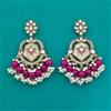 Indo Western Mother Of Pearl Earring with Mehndi Plating
