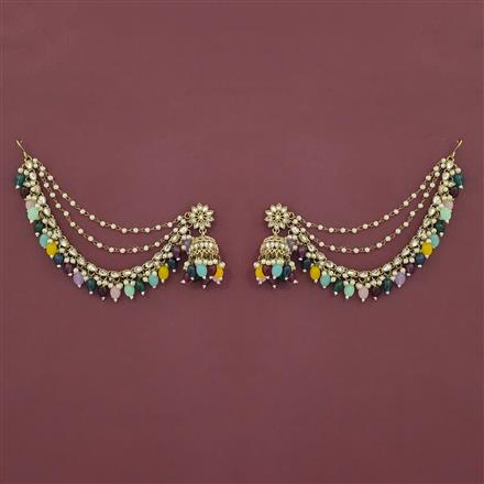 Indo Western Jhumki with Mehndi Plating