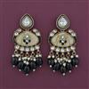 Indo Western Mother Of Pearl Earring with Mehndi Plating