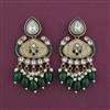 Indo Western Mother Of Pearl Earring with Mehndi Plating