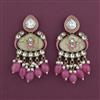 Indo Western Mother Of Pearl Earring with Mehndi Plating