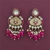 Indo Western Mother Of Pearl Earring with Mehndi Plating