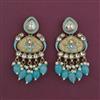 Indo Western Mother Of Pearl Earring with Mehndi Plating