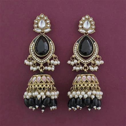 Indo Western Jhumki with Mehndi Plating