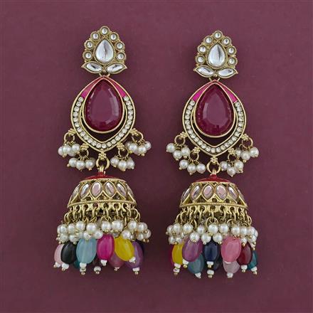 Indo Western Jhumki with Mehndi Plating