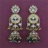 Indo Western Mother Of Pearl Earring with Mehndi Plating
