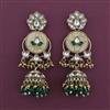 Indo Western Mother Of Pearl Earring with Mehndi Plating