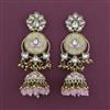 Indo Western Mother Of Pearl Earring with Mehndi Plating