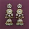 Indo Western Mother Of Pearl Earring with Mehndi Plating