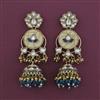 Indo Western Mother Of Pearl Earring with Mehndi Plating
