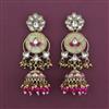 Indo Western Mother Of Pearl Earring with Mehndi Plating