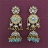 Indo Western Mother Of Pearl Earring with Mehndi Plating