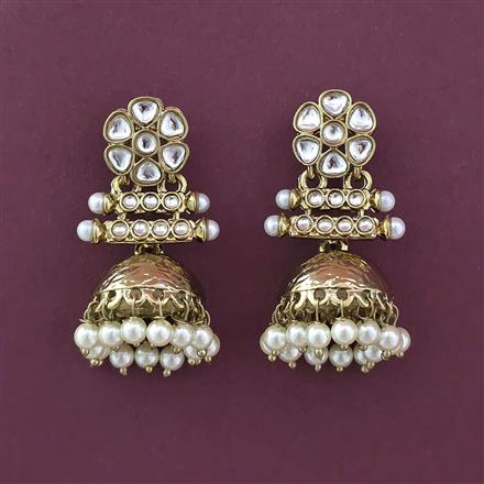 Indo Western Jhumki with Mehndi Plating