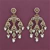 Indo Western Long Earring with Mehndi Plating