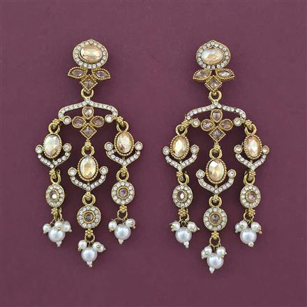 Indo Western Classic Earring with Mehndi Plating
