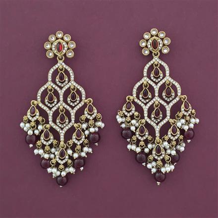 Indo Western Classic Earring with Mehndi Plating